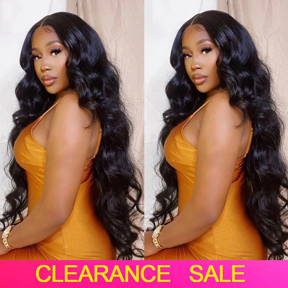 GS Virgin Hair 5x5 HD Lace Wigs Pre Plucked Body Wave Hair Clear Glueless Lace Wigs