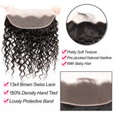 GS Virgin Hair Water Wave Weave 3pc And 13*4 Lace Frontal Closures Natural Wave