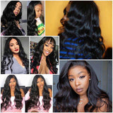 GS Virgin Hair Body Wave 13*4 Lace Front and Virgin Brazilian Hair Braid 3 Strands