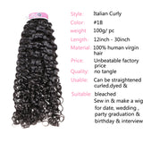 GS Virgin Hair Cabello Series 3 pcs/pack Brazilian Italian Curly Hair