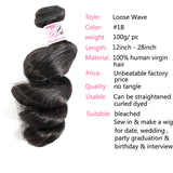 GS Virgin Hair Brazilian Virgin Hair Loose Wave 4 Bundles