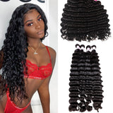 GS Virgin Hair Peruvian Deep Wave Hair Weft 4 pcs Lot Cabello Series