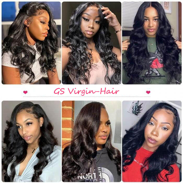 GS Virgin Hair Loose Wave 13x4 HD Lace Frontal Deep Parting High Quality Wigs Cabello  Series