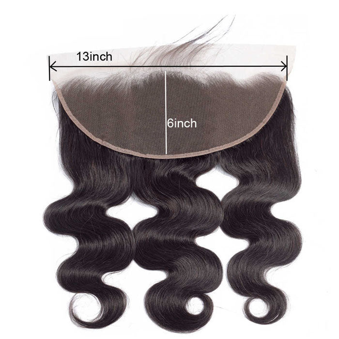 GS Virgin Hair 13X6 HD Lace Frontal Body Wave Full hand hook 100% black high quality virgin hair