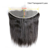 GS Virgin Hair 13X4 Transparent Lace Frontal Straight Hair Deep Parting Lace Closure Invisible Knots Natural Virgin hair