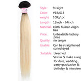 GS Virgin Hair 9A 1B/613 Honey Blonde Straight Virgin Human Hair 3 Bundles Ombre
