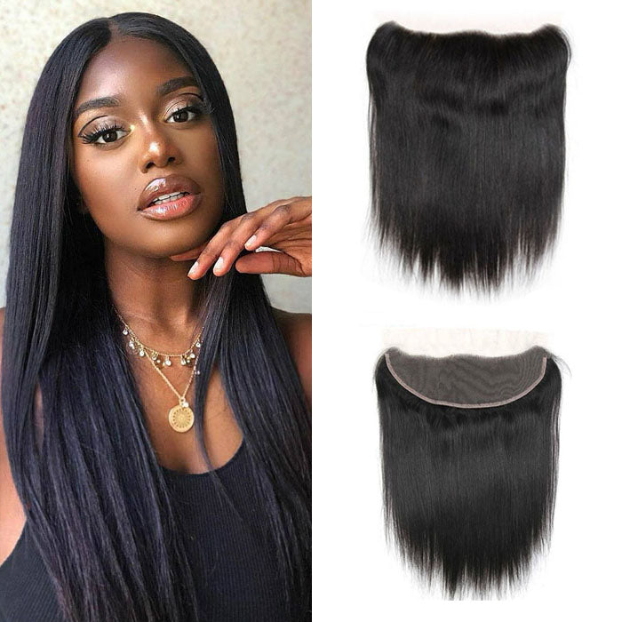 GS Virgin Hair 13X4 HD Straight Human Hair Silky Straight Top Lace Frontal natual Color