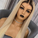 GS Virgin Hair 13X4 4X4 Honey Blonde 613 Straight Wig Malaysian Transparent Lace Part Front  Wigs For Black Women 1B/613 Wig Cabello Series