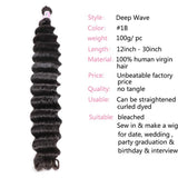 GS Virgin Hair Peruvian Deep Wave Hair Weft 4 pcs Lot Cabello Series