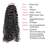 GS Virgin Hair Brazilian Italian Curly Virgin Hair 4pcs/pack Cabello Series