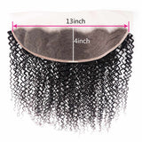 GS Virgin Hair 13X4 Transparent Deep curly Upgrade Lace Frontal  Natural Color