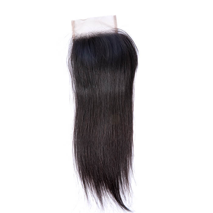 GS Virgin Hair Cabello Series 4pcs Indian Straight Virgin Hair With 4X4 HD Lace Closure