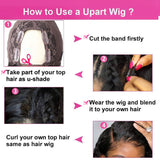 GS Virgin Hair 150% Density Move Wave U Part Hair Wig‎ Natural Color Brazilian Human Hair U part Wigs For Women Cabello Series