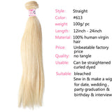 GS Virgin Hair 613 Blonde Virgin Hair Straight 4 Bundles Honey Blonde Straight Hair Cabello Series