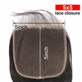 GS Virgin Hair  4*4 5*5 HD Free Part Lace Closure Body Wave Transparent Lace Closure Cabello Series