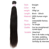 GS Virgin Hair Cabello Series Hair Indian Straight Human Virgin Hair Weaving