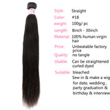 GS  Virgin Hair Cabello Series Human Virgin Straight Brazilian Hair 3 Bundles
