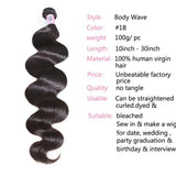 GS Virgin Hair Cabello Series Indian Body Wave Human Hair Weft 3Pcs/pack