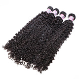 GS Virgin Hair Deep Curly 4 Bundles with 5x5 Free Part HD Lace Closure Natural Black