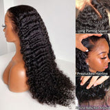 GS Virgin Hair  Deep Curly Human Hair 13x4 HD  Lace Frontal Wigs Cabello Series