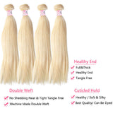 GS Virgin Hair 613 Blonde Virgin Hair Straight 4 Bundles Honey Blonde Straight Hair Cabello Series