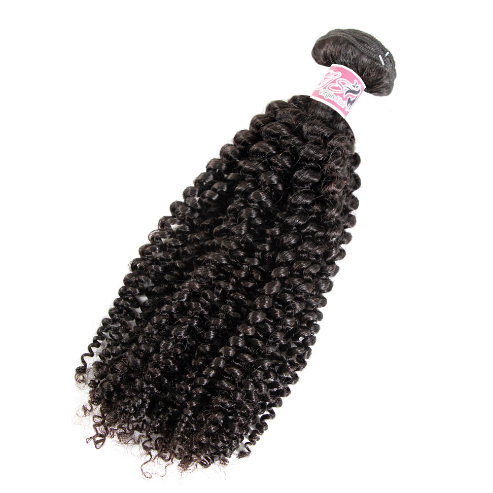 GS Virgin Hair Cabello Series 1 Bundle Kinky Curly Hair 100% Unprocessed Virgin Human Hair