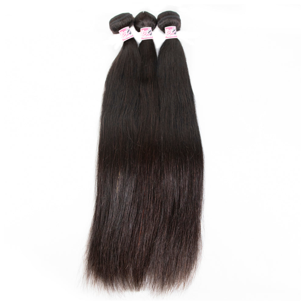 GS Virgin Hair Cabello Series 3pcs/pack Peruvian Straight Human Virgin Hair