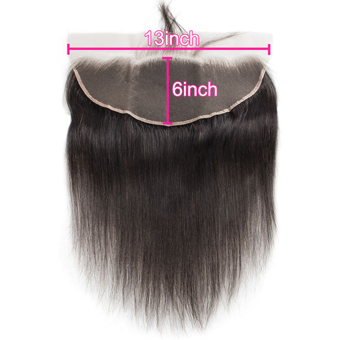 GS Virgin Hair 13X6 HD Straight  lace Frontal natural color human hair
