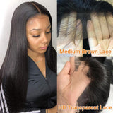 GS Virgin Hair Straight  Human Hair 13x6 HD Lace Front Wigs 150% Density