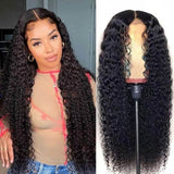 GS Virgin Hair Transparent Lace Wig Jerry Curly 5x5 Closure Wigs