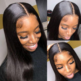 GS Virgin Hair 5x5 Transparent Lace Closure Wigs Virgin Straight Wig Natural Black Human Hair Wigs For Women 150% Density Cabello Series