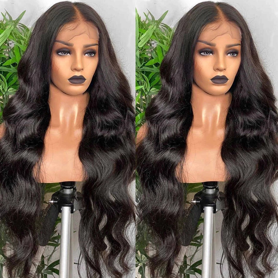 GS Virgin Hair 5x5 HD Lace Wigs Pre Plucked Body Wave Hair Clear Glueless Lace Wigs