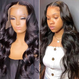 Gs Virgin Hair 13x4 Lace Front Human Hair Wigs With Baby Hair Body Wave 150% Density Wigs