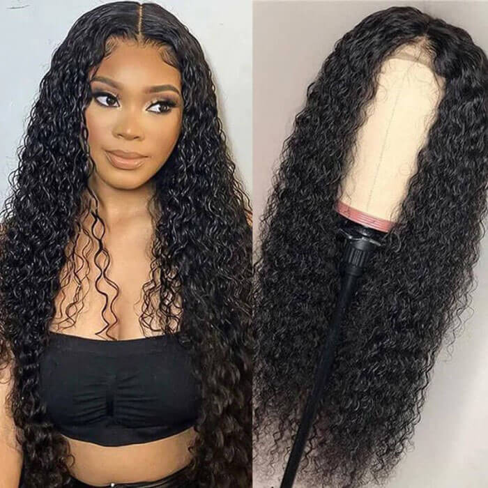 Gs Virgin Hair 5x5 Swiss Lace Front Wigs Breathability 180% Density Curly Wigs With Natural Hairline Human Hair Wig